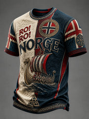 Vintage norvégien "Forward" RO! RO! T-shirt décontracté