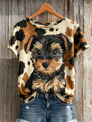 Yorkshire Terrier Chiot & Chien Manteau Motif Imprimer T-shirt à manches courtes pour femmes