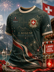 T-shirt à manches courtes graphique pour la célébration de la Journée nationale des hommes