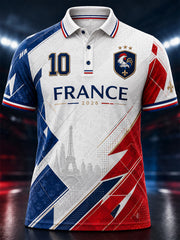Chemise française patriotique pour hommes, à manches courtes, commémorative