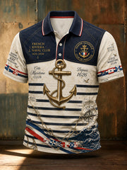 Chemise à manches courtes de la Marine française pour homme