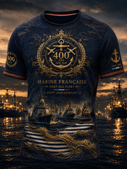 T-shirt manches courtes bleu marine pour homme