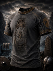 T-shirt pour homme à imprimé viking