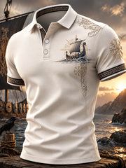 Haut décontracté Viking Print pour hommes