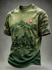 T-shirt pour homme à imprimé motif légion suisse