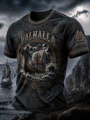 T-shirt pour homme à imprimé viking