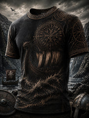 T-shirt pour homme à imprimé viking