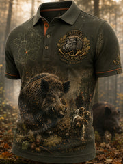 Chemise française de chasse à manches courtes pour homme