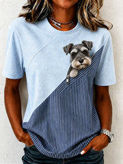 T-shirt Fun Schnauzer Femme
