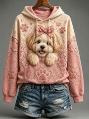 Sweat à capuche pour chien, modèle femme
