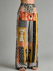 Pantalon Animal Art Print Femme