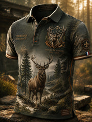 T-shirt manches courtes de chasse à la française pour homme