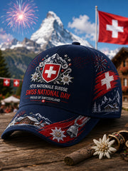 Bonnet à imprimé sur le thème du drapeau de la Fête nationale