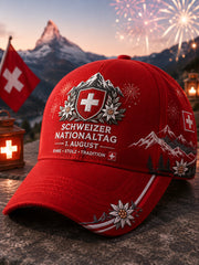 Bonnet à imprimé sur le thème du drapeau de la Fête nationale