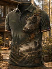 T-shirt à manches courtes pour la saison de chasse française, modèle homme