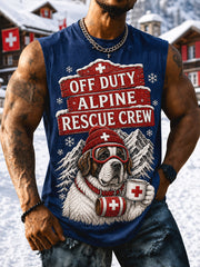 Gilet décontracté rétro pour homme, motif artistique suisse aux animaux
