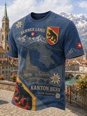 T-shirt homme à manches courtes au motif vintage façon souvenir de ville