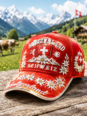 Chapeau décontracté à imprimé floral suisse