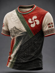 T-shirt imprimé pour hommes, Pays basque