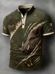 Polo court de chasse français pour homme