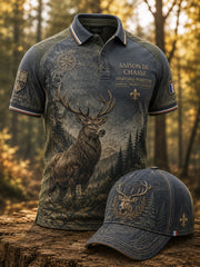 T-shirt à manches courtes pour la saison de chasse française, modèle homme