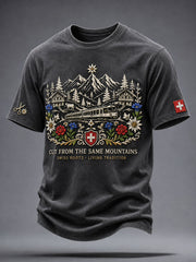 T-shirt imprimé Swiss Art pour homme