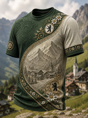 T-shirt à impression artistique commémorative, culturel, Appenzell, Suisse, pour hommes