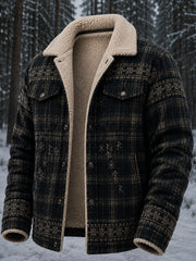 Sweat à capuche chaud en flanelle pour homme, style rétro viking, motif totem loup, inspiration celtique