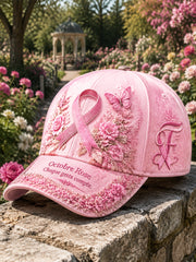 Chapeau décontracté imprimé en 3D du cancer du sein français rose