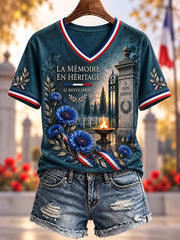 T-shirt à manches courtes Journée du souvenir des femmes en France