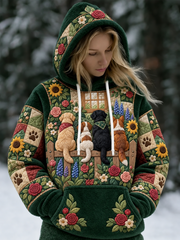 Chandail à capuchon Animal Flannel Femme