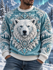 Sweat-shirt en flanelle Nordic Animal Homme