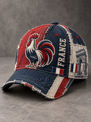 Chapeau unisexe avec drapeau français patriotique