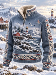 Top Femme Nordic Winter Heritage Col En Fourrure