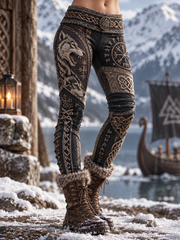 Leggings vichingues en velours pour femme