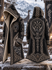 Sweat à capuche viking doublé polaire pour homme