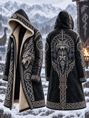 Sweat à capuche viking doublé polaire pour homme