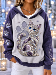 Sweats à capuche pour femmes, motifs animaux, automne et hiver