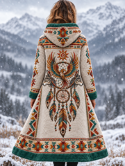 Veste en flanelle vintage pour femme, style viking et aztèque avec motifs animaliers