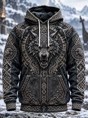 Sweat à capuche surdimensionné avec poches Viking Culture Homme
