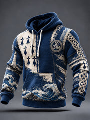Sweat à capuche imprimé France Bretagne pour homme