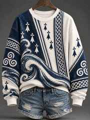 Sweat-shirt imprimé Bretagne pour femme