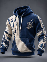 Sweat à capuche imprimé France Bretagne pour homme