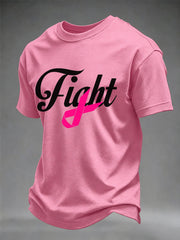T-shirt de sensibilisation au cancer du sein chez l’homme «Les vrais hommes portent du rose»