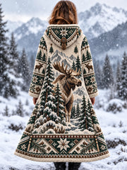 Veste en flanelle pour femme aux motifs d'animaux de la forêt nordique