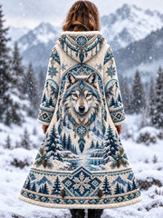 Veste en flanelle Nordic Forest Animal Femme