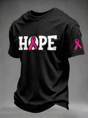 T-shirt de sensibilisation au cancer du sein chez l’homme «Les vrais hommes portent du rose»