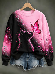 Sweat-shirt régulier pour le cancer du sein chez les femmes