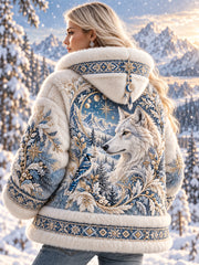 Manteau en flanelle Nordic Animals Femme