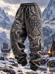 Pantalon à tête de loup Retro Viking Valknut Vegvisir Homme